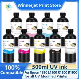 Winnerjet 500ML encre UV pour DX5 DX6 DX7 TX800 XP600 tête d’impression pour Epson 1390 L800 L1800 R1800 R1900 pour toutes les imprimantes modifiées UV – AliExpress 7